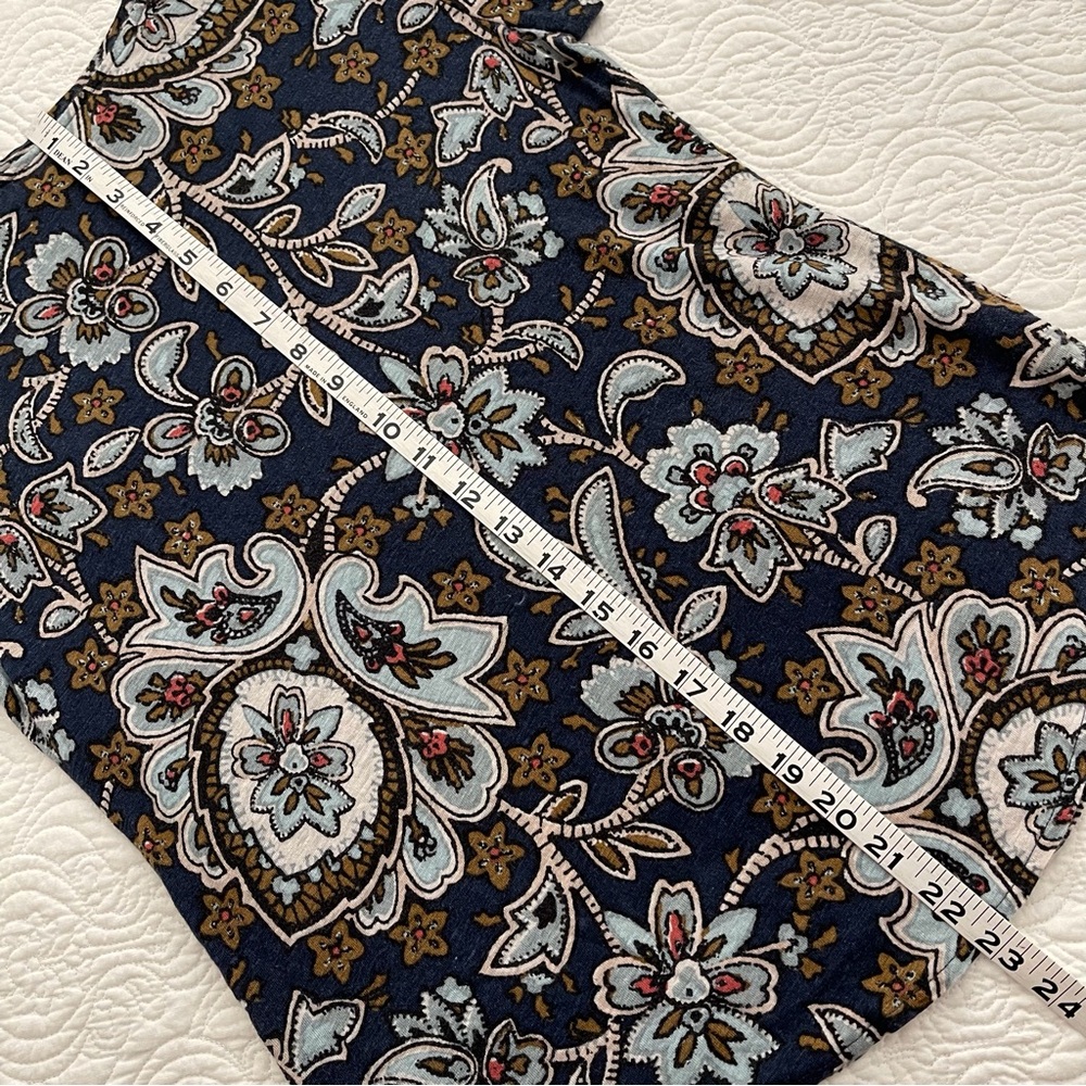Ann Taylor LOFT Floral Paisley Cap Sleeve LINEN Top Size small - Picture 10 of 12